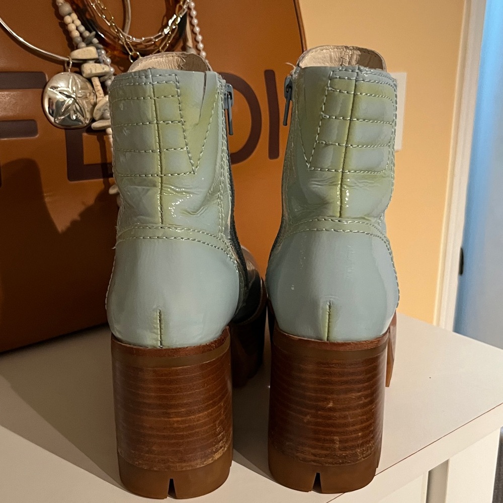 Jeffrey Campbell Women's Pastel Blue Heeled Boots - Picture 3 of 5